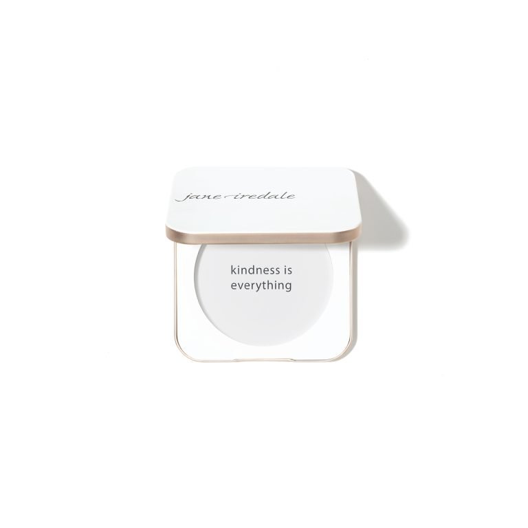 white opened compact