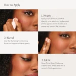Applicazione del blush in stick Glow Time