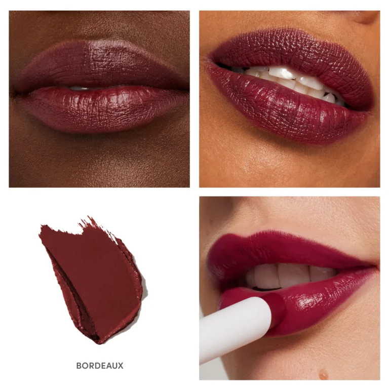 ColorLuxe cream lipstick Bordeaux lips