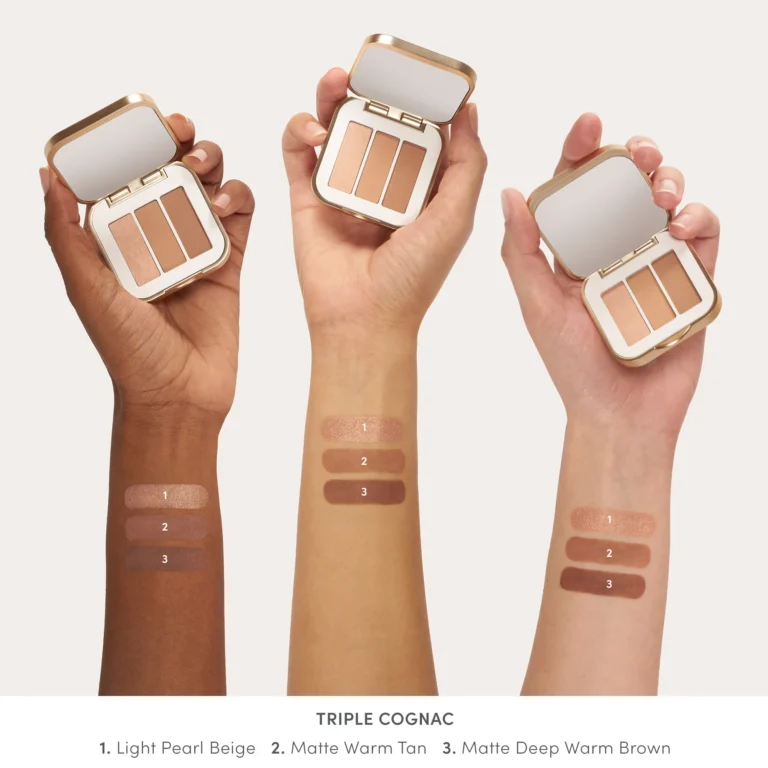 jane iredale PurePressed eye shadow trio Triple Cognac color swatch