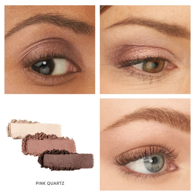 jane iredale PurePressed eye shadow trio Pink Quartz eyes